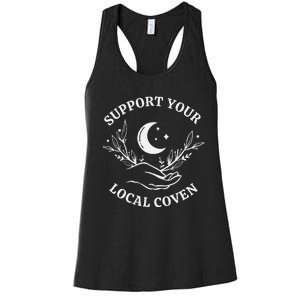 Witch Aesthetic Support Your Local Coven Women's Racerback Tank