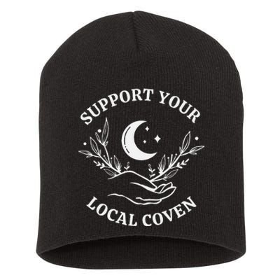 Witch Aesthetic Support Your Local Coven Short Acrylic Beanie