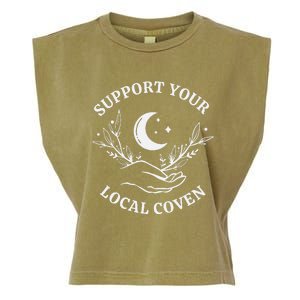 Witch Aesthetic Support Your Local Coven Garment-Dyed Women's Muscle Tee