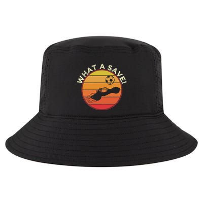 What A Save Vintage Retro Rocket Soccer Car League Cool Comfort Performance Bucket Hat