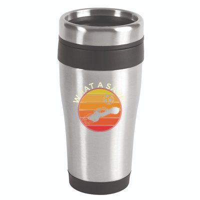 What A Save Vintage Retro Rocket Soccer Car League 16oz Travel Tumbler