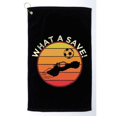 What A Save Vintage Retro Rocket Soccer Car League Golf Towel