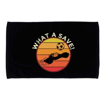 What A Save Vintage Retro Rocket Soccer Car League Microfiber Hand Towel