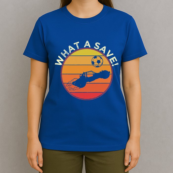 What A Save Vintage Retro Rocket Soccer Car League T-Shirt