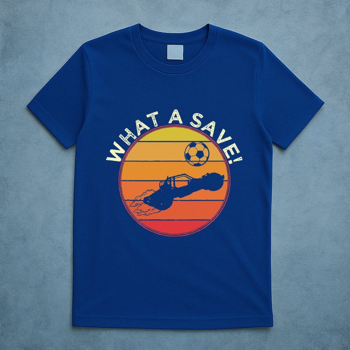 What A Save Vintage Retro Rocket Soccer Car League T-Shirt