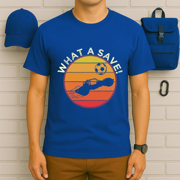 What A Save Vintage Retro Rocket Soccer Car League T-Shirt