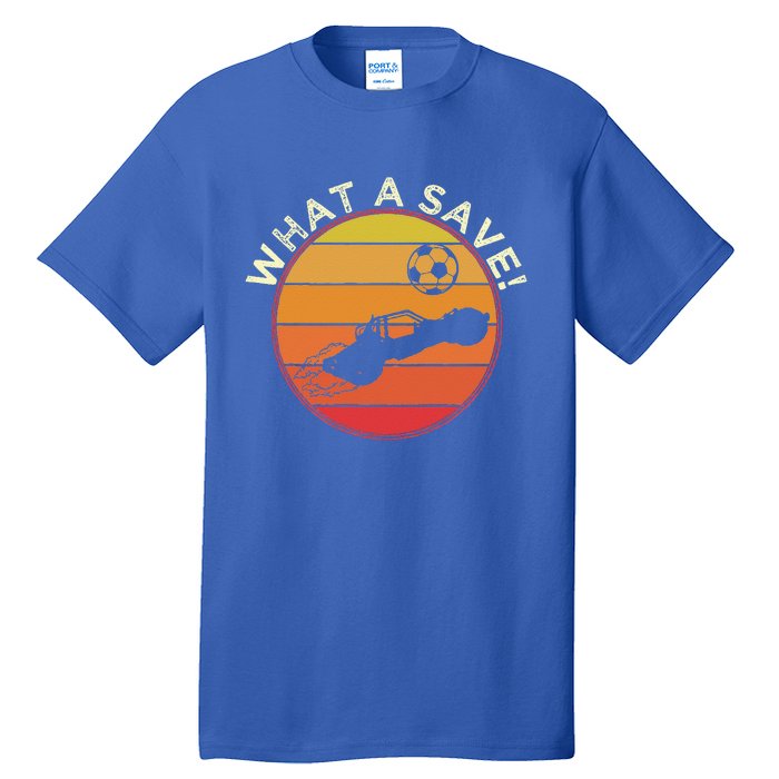 What A Save Vintage Retro Rocket Soccer Car League Tall T-Shirt