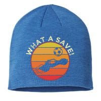 What A Save Vintage Retro Rocket Soccer Car League Sustainable Beanie