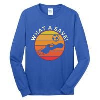 What A Save Vintage Retro Rocket Soccer Car League Tall Long Sleeve T-Shirt