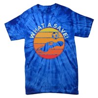 What A Save Vintage Retro Rocket Soccer Car League Tie-Dye T-Shirt