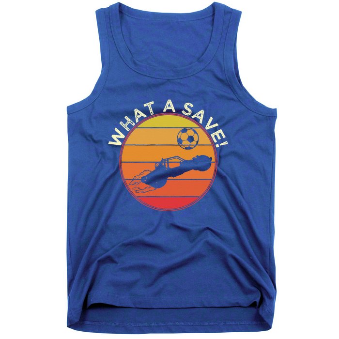 What A Save Vintage Retro Rocket Soccer Car League Tank Top