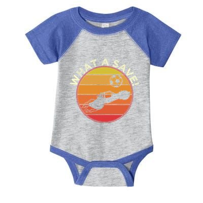 What A Save Vintage Retro Rocket Soccer Car League Infant Baby Jersey Bodysuit