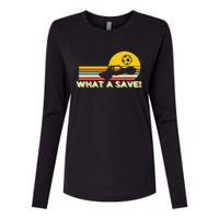 What a save Vintage Retro Rocket Soccer Car League Womens Cotton Relaxed Long Sleeve T-Shirt