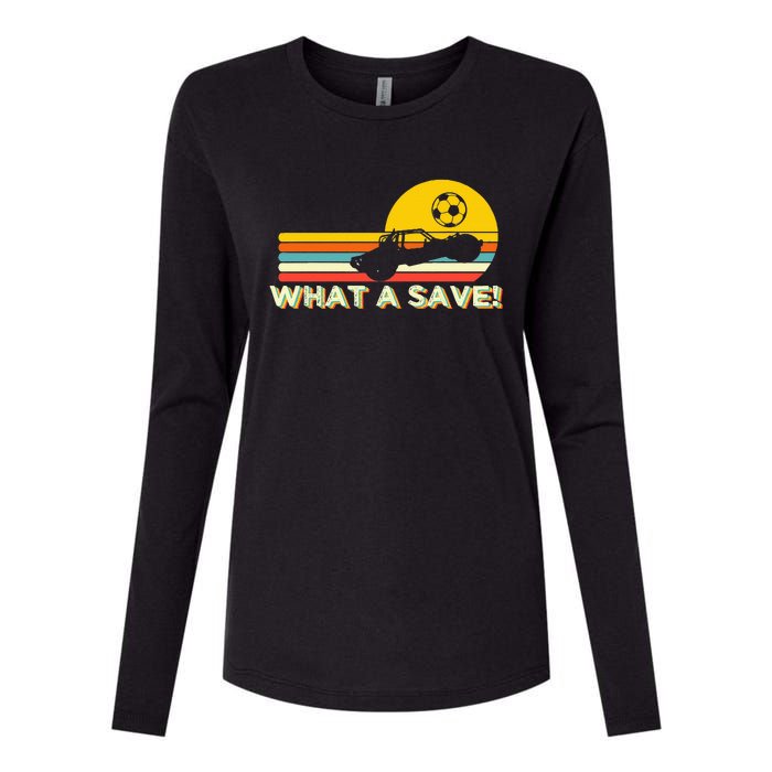 What a save Vintage Retro Rocket Soccer Car League Womens Cotton Relaxed Long Sleeve T-Shirt