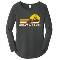 What a save Vintage Retro Rocket Soccer Car League Women's Perfect Tri Tunic Long Sleeve Shirt