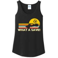 What a save Vintage Retro Rocket Soccer Car League Ladies Essential Tank