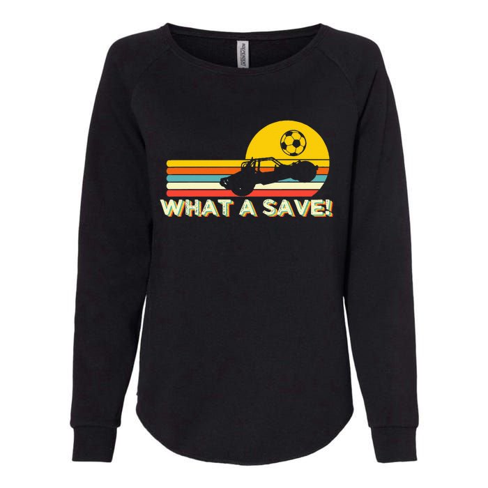 What a save Vintage Retro Rocket Soccer Car League Womens California Wash Sweatshirt