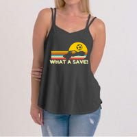 What a save Vintage Retro Rocket Soccer Car League Women's Strappy Tank