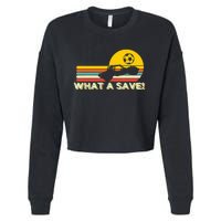 What a save Vintage Retro Rocket Soccer Car League Cropped Pullover Crew