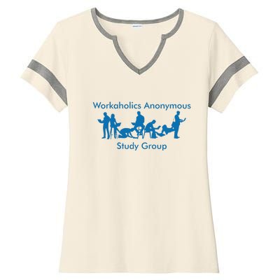 Workaholics Anonymous Study Group Ladies Halftime Notch Neck Tee