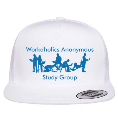 Workaholics Anonymous Study Group Flat Bill Trucker Hat