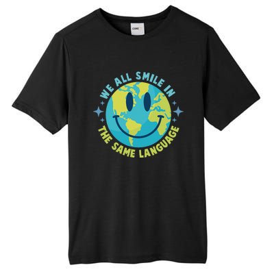 We All Smile In The Same Language Funny Esl Teacher Tall Fusion ChromaSoft Performance T-Shirt