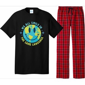 We All Smile In The Same Language Funny Esl Teacher Pajama Set