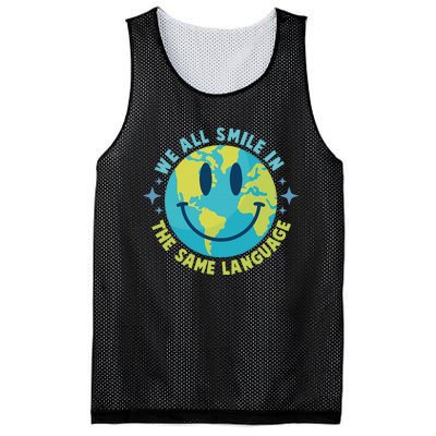 We All Smile In The Same Language Funny Esl Teacher Mesh Reversible Basketball Jersey Tank