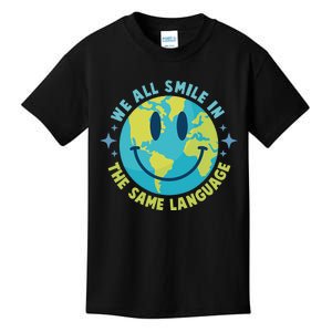 We All Smile In The Same Language Funny Esl Teacher Kids T-Shirt