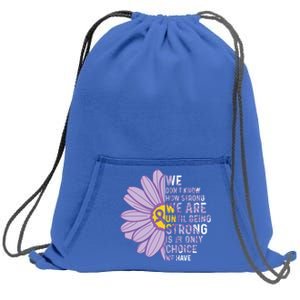 We Are Strongcool Gift Autoimmune Disease Awareness Supporter Ribbon Gift Sweatshirt Cinch Pack Bag