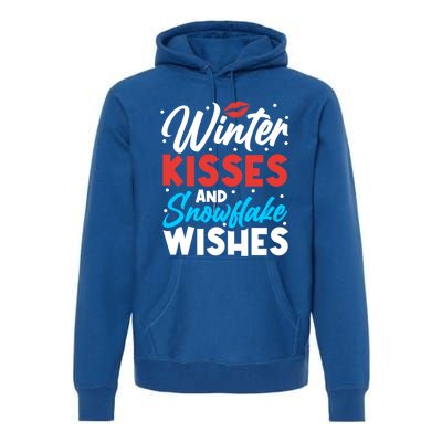 Winter And Snowflake Wishes Gift Premium Hoodie