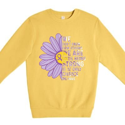 We Are Strong Crohns And Colitis Awareness Supporter Ribbon Premium Crewneck Sweatshirt