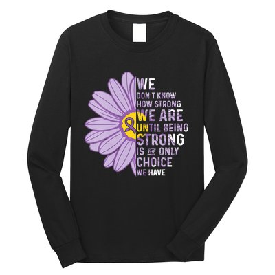 We Are Strong Crohns And Colitis Awareness Supporter Ribbon Long Sleeve Shirt