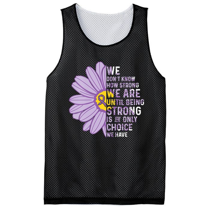 We Are Strong Crohns And Colitis Awareness Supporter Ribbon Mesh Reversible Basketball Jersey Tank