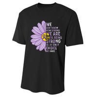 We Are Strong Crohns And Colitis Awareness Supporter Ribbon Performance Sprint T-Shirt