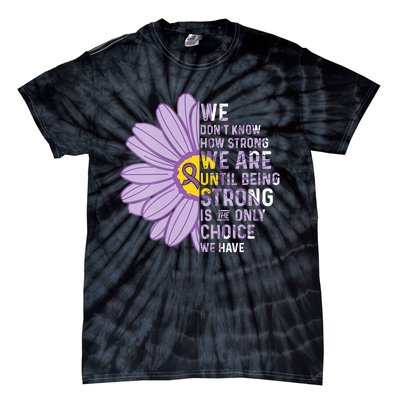 We Are Strong Crohns And Colitis Awareness Supporter Ribbon Tie-Dye T-Shirt