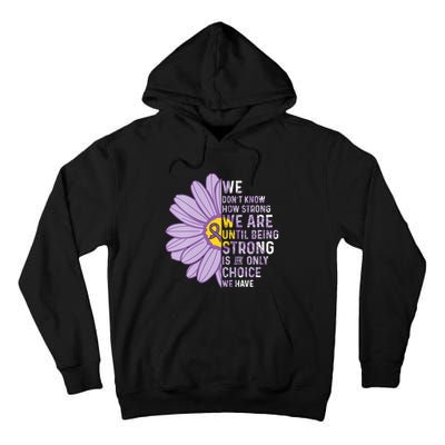 We Are Strong Crohns And Colitis Awareness Supporter Ribbon Tall Hoodie