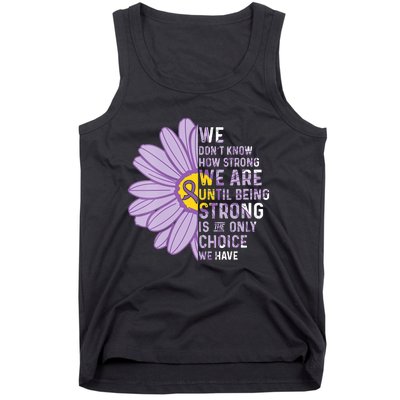 We Are Strong Crohns And Colitis Awareness Supporter Ribbon Tank Top