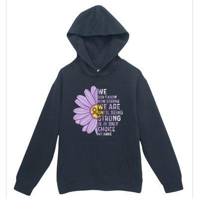 We Are Strong Crohns And Colitis Awareness Supporter Ribbon Urban Pullover Hoodie