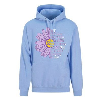 We Are Strong Crohns And Colitis Awareness Supporter Ribbon Unisex Surf Hoodie