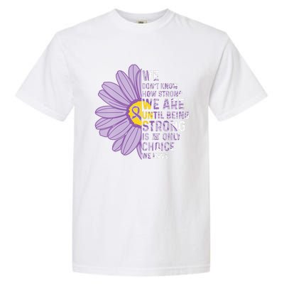 We Are Strong Crohns And Colitis Awareness Supporter Ribbon Garment-Dyed Heavyweight T-Shirt