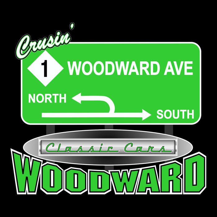 Woodward Ave Street Sign Drawstring Bag