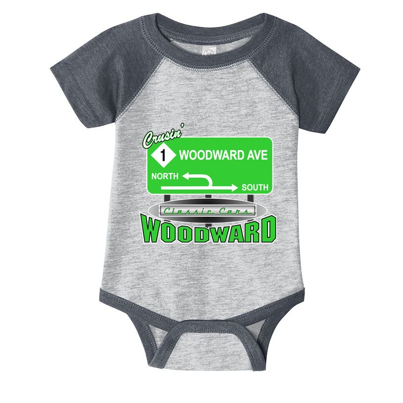 Woodward Ave Street Sign Infant Baby Jersey Bodysuit