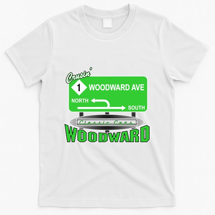 Woodward Ave Street Sign T-Shirt