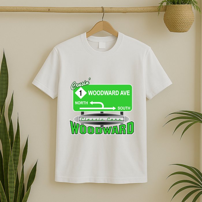 Woodward Ave Street Sign T-Shirt