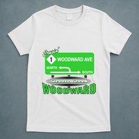 Woodward Ave Street Sign T-Shirt