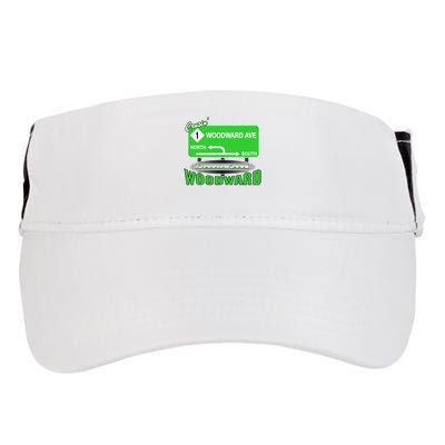 Woodward Ave Street Sign Adult Drive Performance Visor