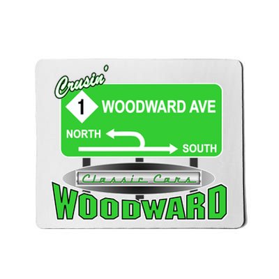 Woodward Ave Street Sign Mousepad