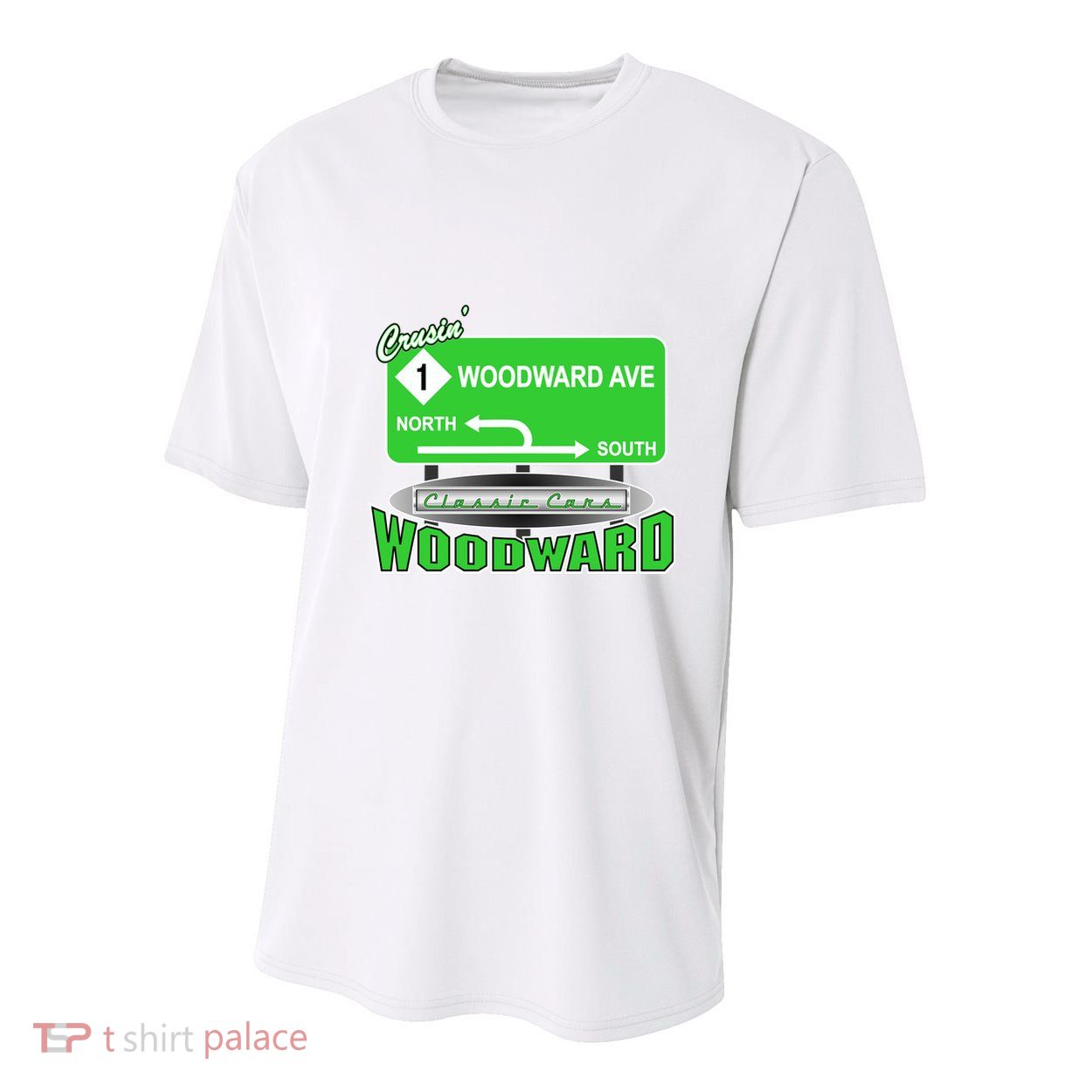 Woodward Ave Street Sign Youth Performance Sprint T-Shirt