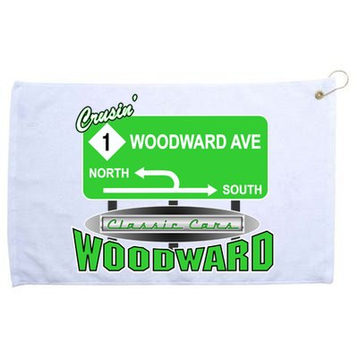 Woodward Ave Street Sign Grommeted Golf Towel